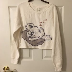 Cream sleeping koala sweatshirt